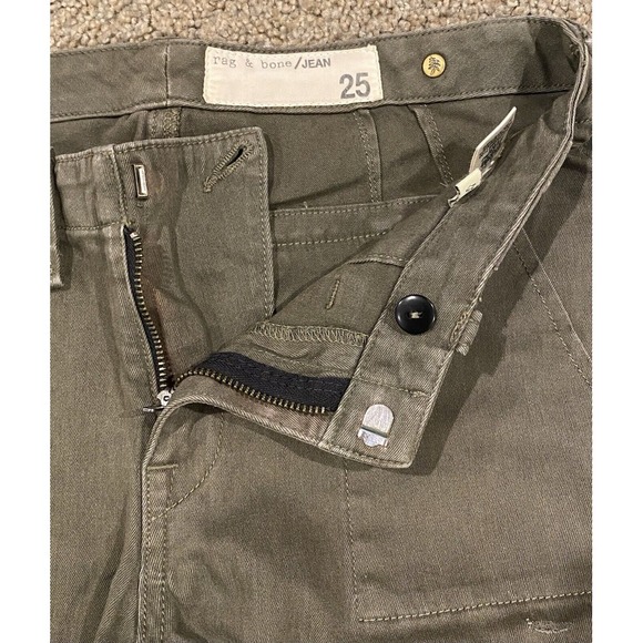 RAG‎ & BONE Women's Modele Army Green Coupe Pants Jeans Size 28x29 Actual - Picture 5 of 11